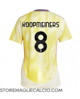 Juventus Teun Koopmeiners #8 Maglia Gara Trasferta Repliche 2024-25 Donna